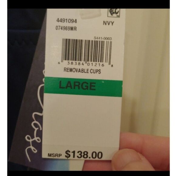 Isabella Rose Size L Navy One Piece Swimsuit - Picture 8 of 8